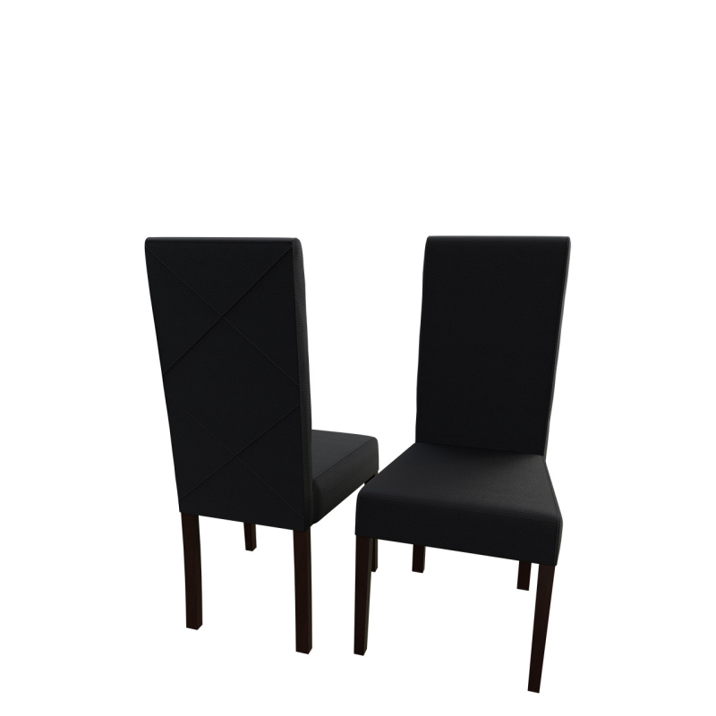 Jídelní židle MOVILE 4 - ořech / černá ekokůže