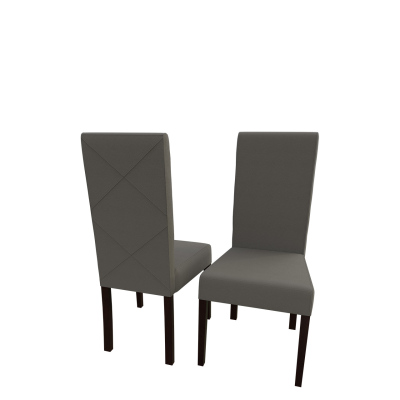 Jídelní židle MOVILE 4 - ořech / šedá ekokůže