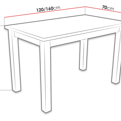 Rozkládací kuchyňský stůl MOVILE 5 - dub sonoma