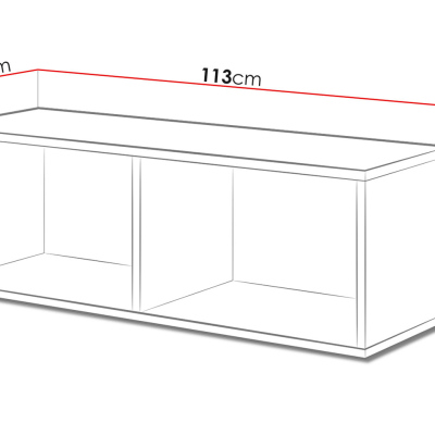 Závěsná police NORMANDIA - antracitová