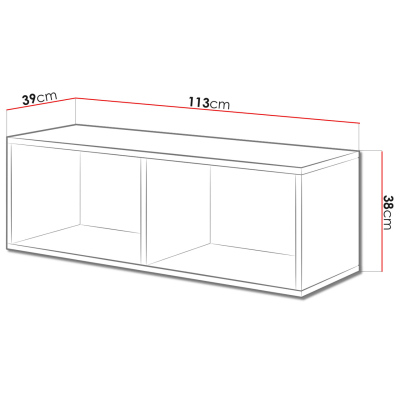 Závěsná police NORMANDIA - antracitová