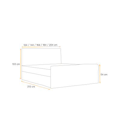 Čalouněná boxspringová postel IVANA 1 LUX - 180x200, zelená + topper ZDARMA