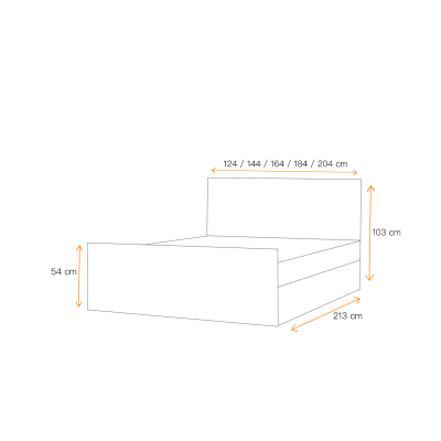 Čalouněná postel TIBOR LUX - 200x200, béžová + topper ZDARMA