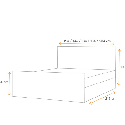 Čalouněná postel ZOE LUX - 140x200, béžová 2 + topper ZDARMA