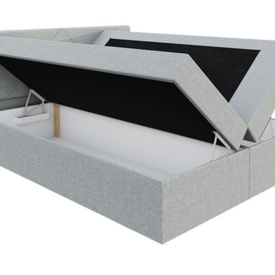 Čalouněná postel ZOE - 200x200, hnědá + topper ZDARMA