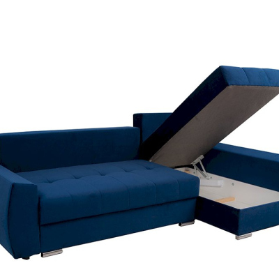 Rozkládací rohová sedačka MEROLA - modrá