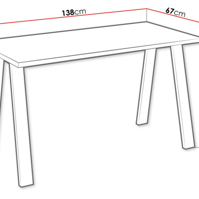 Industriální jídelní stůl KLEAN 1 - dub artisan / černý mat