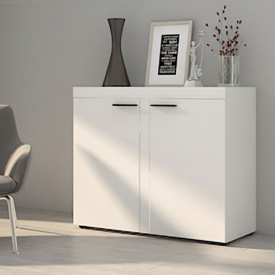 Úzká komoda s dvířky PUMBA - bílá