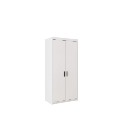 Dvoudveřová šatní skříň ADELINA - šířka 90 cm, bílá