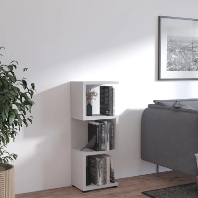 Designová knihovna MISHA 2 - šedá