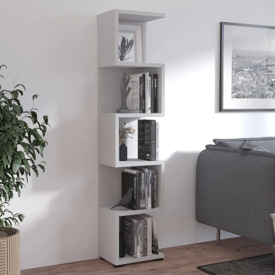 Designová knihovna MISHA 1 - šedá