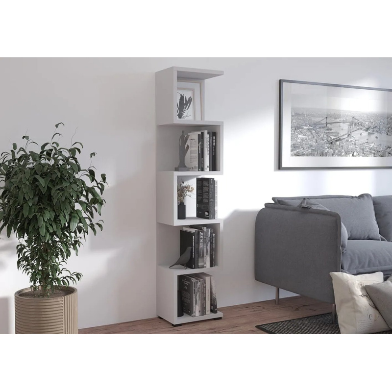 Designová knihovna MISHA 1 - šedá