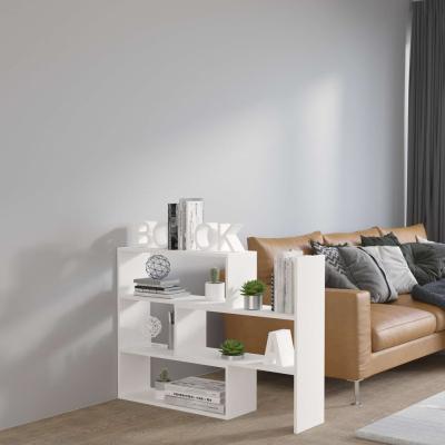 Nízký regál KOREL - bílý