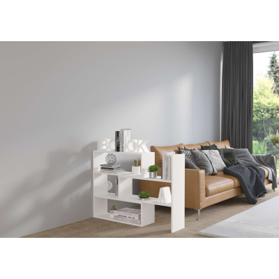 Nízký regál KOREL - bílý