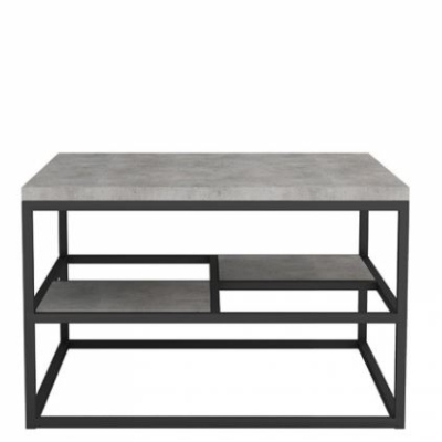 Kovový konferenční stolek COIMBRA - černý / beton