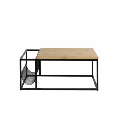Konferenční stolek TRANCOSO - černý / dub artisan