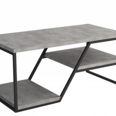 Kovový konferenční stolek VALONGO - černý / beton