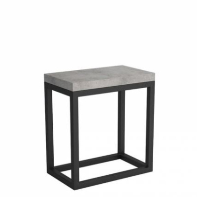 Kovový konferenční stolek SETUBAL - černý / beton
