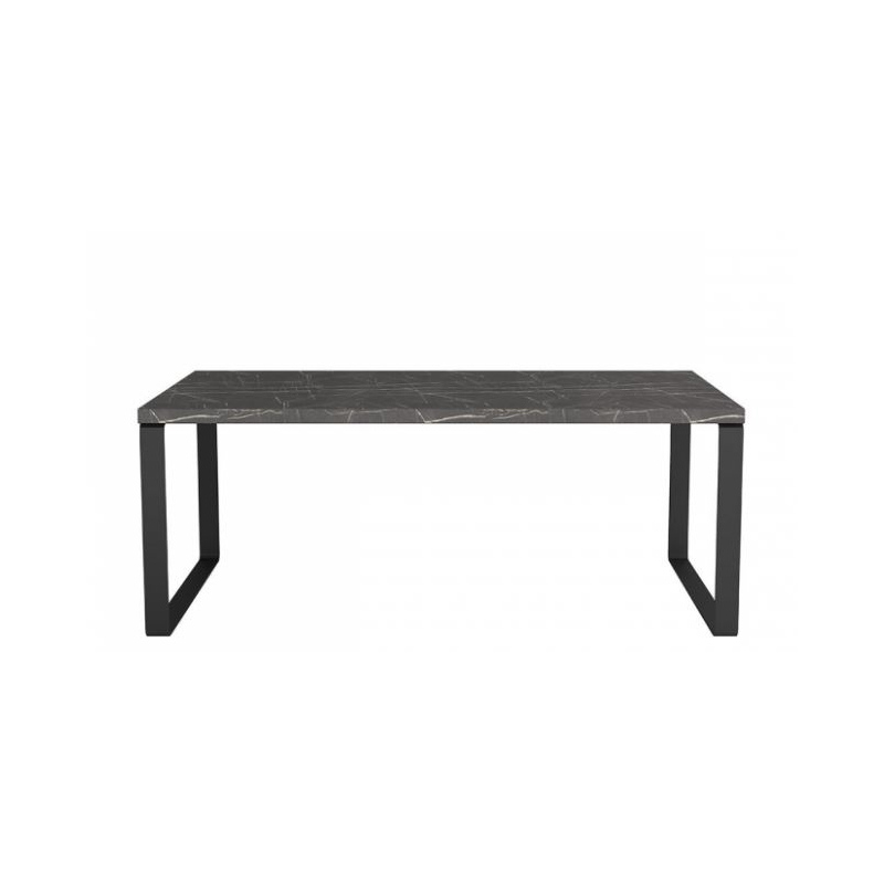 Konferenční stolek ALBUFEIRA - černý / tmavý mramor