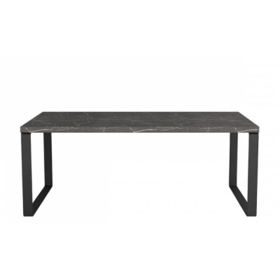 Konferenční stolek ALBUFEIRA - černý / tmavý mramor