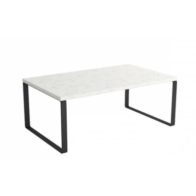 Konferenční stolek ALBUFEIRA - černý / světlý mramor