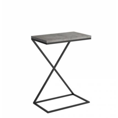Odkládací stolek BRAGANCA - černý / beton