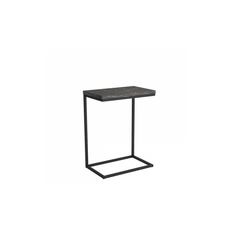 Odkládací stolek MONTIJO 1 - černý / tmavý mramor