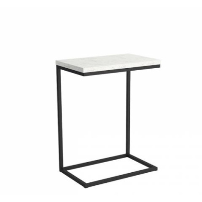 Odkládací stolek MONTIJO 1 - černý / světlý mramor