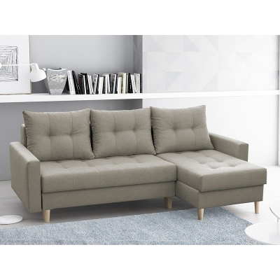 Rozkládací sedací souprava MUDAU - světlá šedá 1