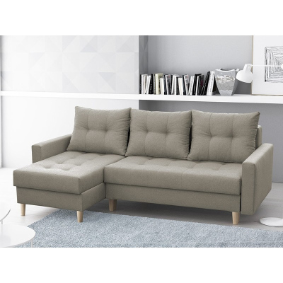 Rozkládací sedací souprava MUDAU - světlá šedá 1