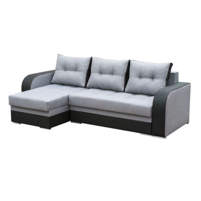 Sedací souprava s úložným prostorem SPLAT - hnědá ekokůže / béžová