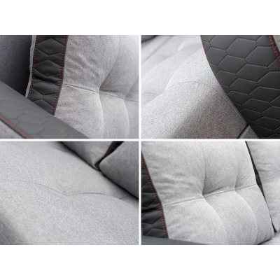 Sedací souprava s úložným prostorem SPLAT - hnědá ekokůže / béžová