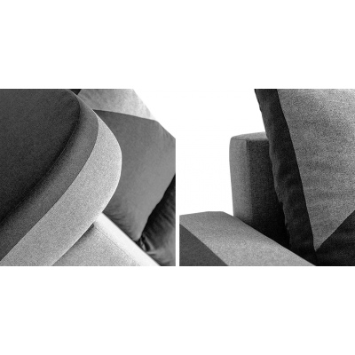 Sedací souprava ARNSTEIN - světlá šedá / tmavá šedá