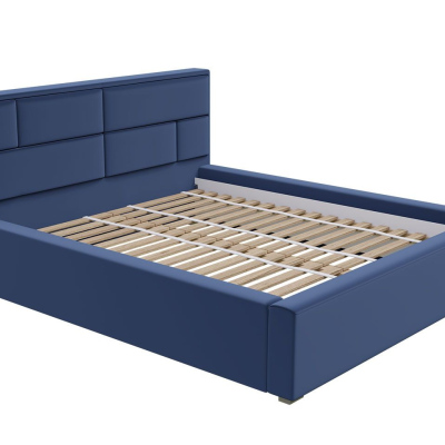 Manželská postel s roštem 160x200 IVENDORF 2 - modrá