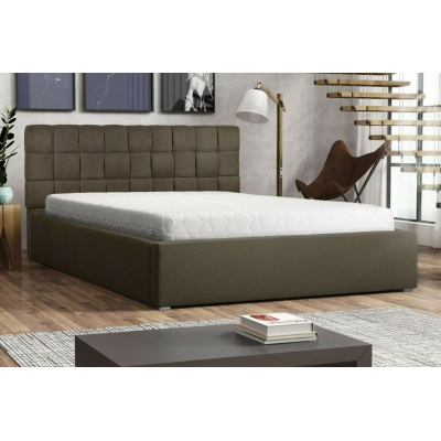 Čalouněná manželská postel s roštem 180x200 WARNOW 2 - hnědá