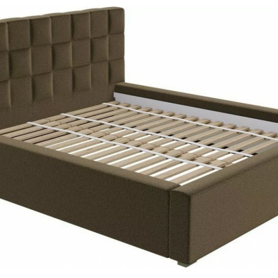 Čalouněná manželská postel s roštem 180x200 WARNOW 2 - tmavá šedá