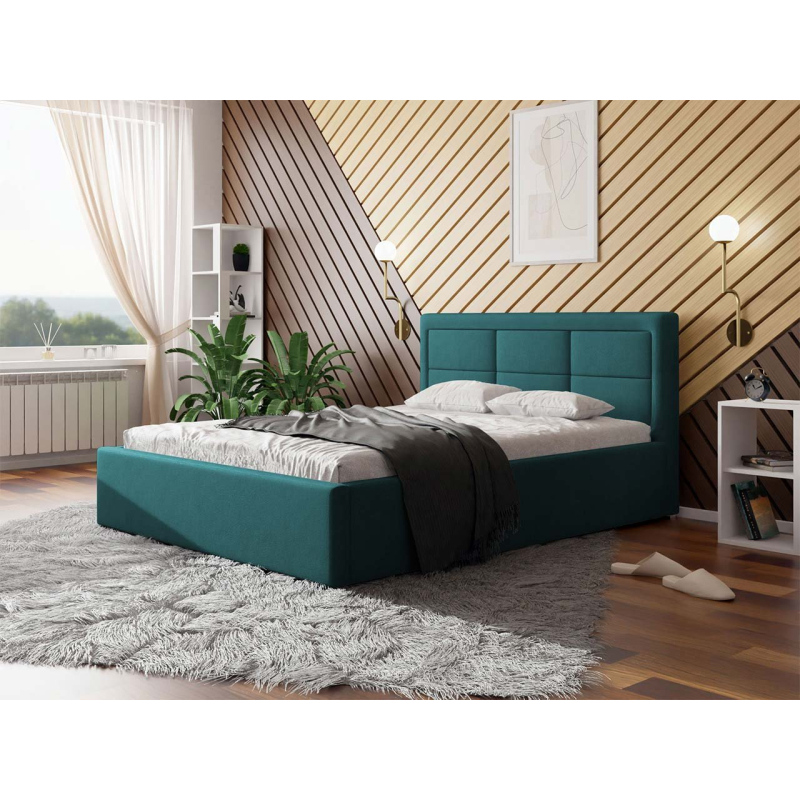 Jednolůžková postel s roštem 120x200 PALIGEN 2 - modrá