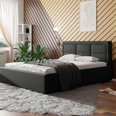 Jednolůžková postel s roštem 120x200 PALIGEN 2 - šedá 1