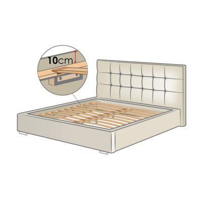 Jednolůžková postel s roštem 120x200 PALIGEN 2 - šedá 1