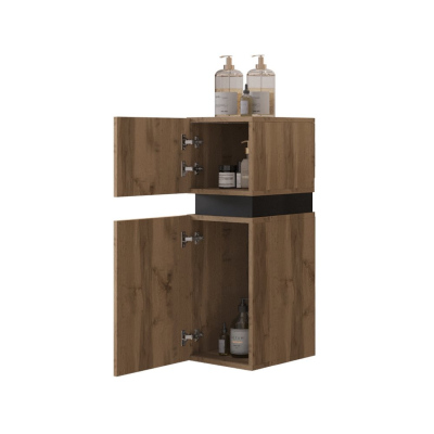 Koupelnová skříňka TIA - výška 90 cm, dub wotan