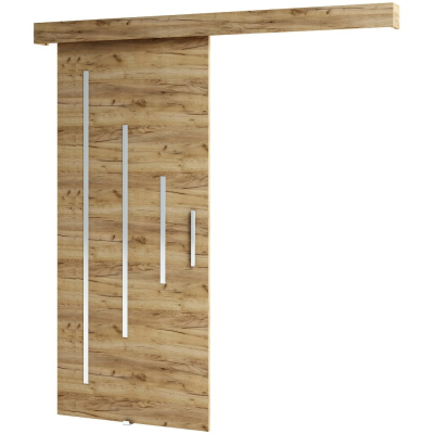 Posuvné dveře se stříbrnými prvky SALOME 11 - dub craft