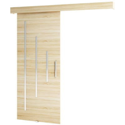 Posuvné dveře se stříbrnými prvky SALOME 11 - dub sonoma