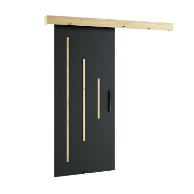 Posuvné dveře LORETA 11 - 90 cm, černé / dub artisan