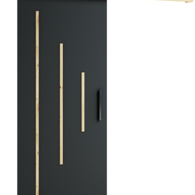 Posuvné dveře LORETA 11 - 90 cm, černé / dub artisan