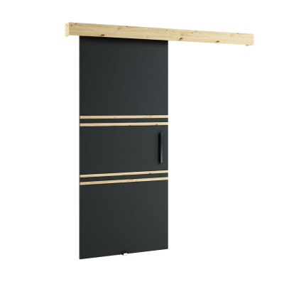 Posuvné dveře LORETA 10 - 90 cm, černé / dub artisan