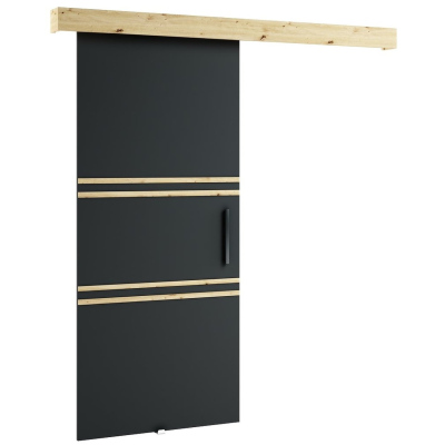 Posuvné dveře LORETA 10 - 90 cm, černé / dub artisan