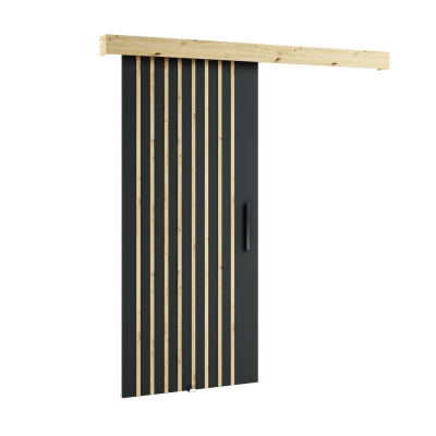 Posuvné dveře LORETA 3 - 90 cm, černé / dub artisan