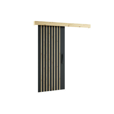 Posuvné dveře LORETA 3 - 90 cm, černé / dub artisan