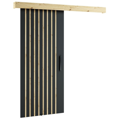 Posuvné dveře LORETA 3 - 90 cm, černé / dub artisan