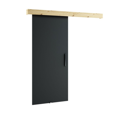 Posuvné dveře LORETA 1 - 90 cm, černé / dub artisan
